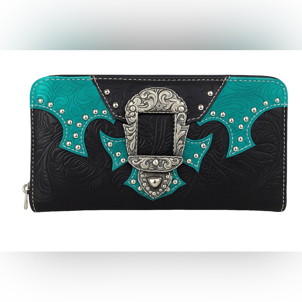 Teal & Black Montana West Wallet Purse